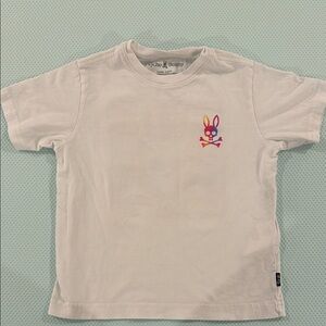 Psycho Bunny White Short Sleeve Tee with Bunny Logo